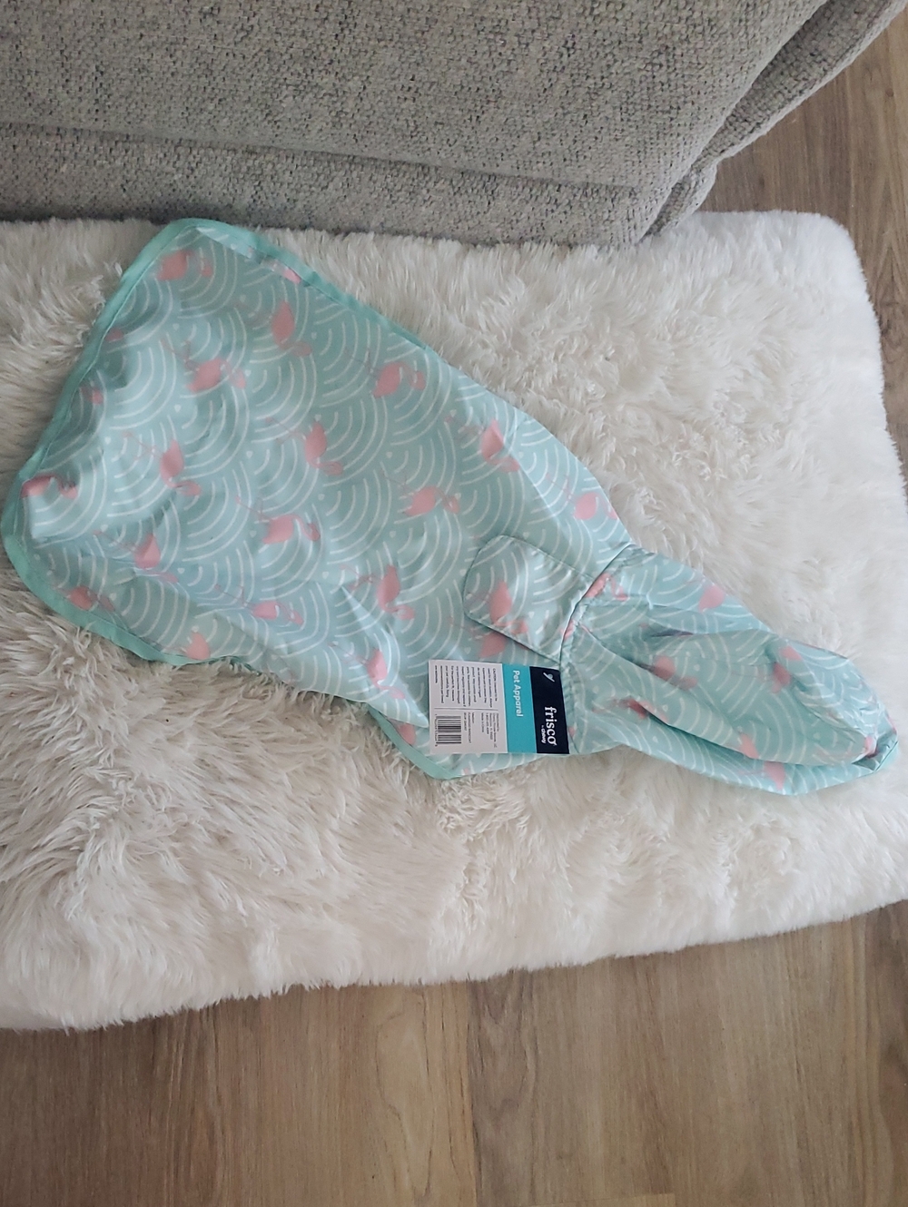 Pet Raincoat, Flamingo Design. NWT